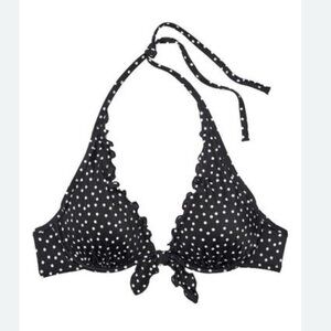 NWT Victoria's Secret Swim Capri Ruffle Bikini Top Removable Push Up 40D